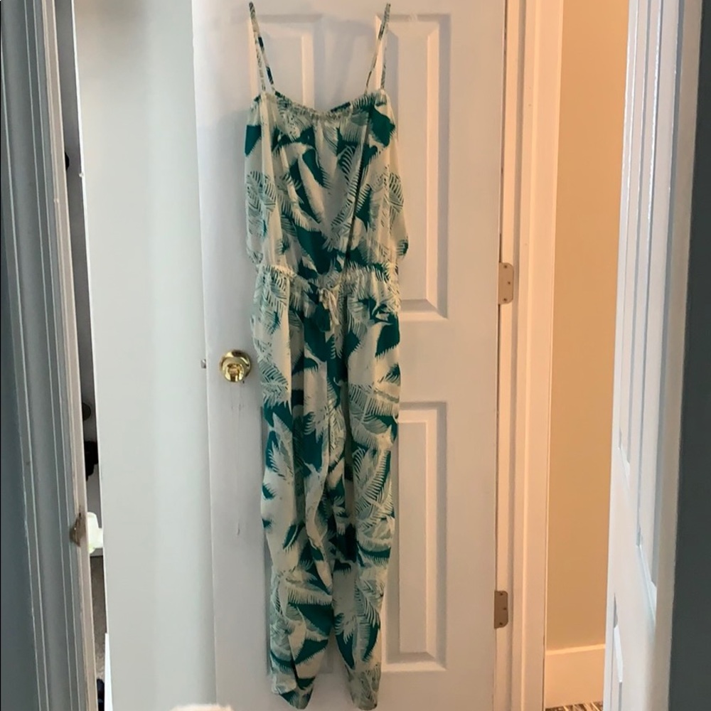 J Crew cream and emerald silk jumper with pockets